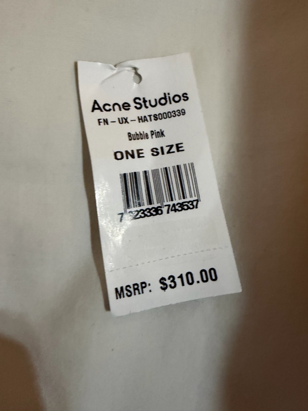 Acne Pink Tie-Dye Script Logo Baseball Cap - Picture 7 of 7